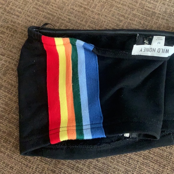 Wild Honey tube-top with rainbow sides - Picture 3 of 3